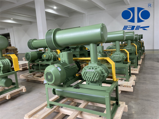 11kw 5.1m3 / นาที 60kpa Roots โรตารี่กลีบโบลเวอร์ 1750 รอบต่อนาที Dn65 3 "ความจุขนาดเล็ก