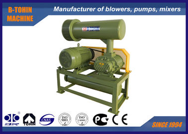 4.89-17.86m3 / นาที 100mm Port dia. Rotary 10KPA - 50 KPA Tri Lobe Roots Blower เครื่องระบายอากาศที่น่าเชื่อถือ