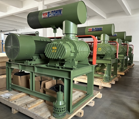 BK8016S สามหลุม Rotary blower ของท่อการเคลียร์โอโซนสําหรับการผลิตลูกค้าต้องการ