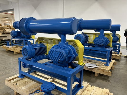 65 2.5 นิ้ว Port Dia High Pressure Roots Blower Tri Lobe เสียงรบกวนต่ำ