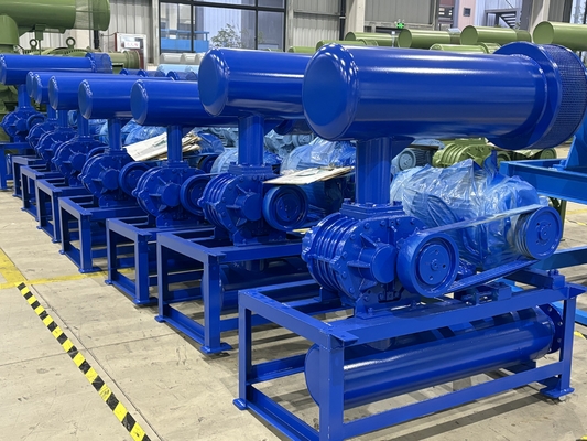 เครื่องเป่ารากแรงดันสูงแบบโรตารี่สามแฉกประสิทธิภาพสูง 60-100kpa