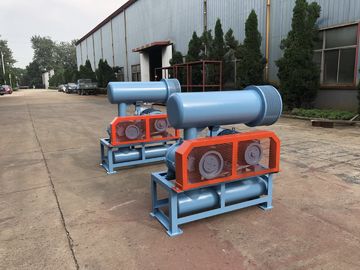 เครื่องเป่าแรงดันสูงแบบโรตารี่สามใบแบบโรตารี่โบลเวอร์ชนิด Roots Blower High Efficiency