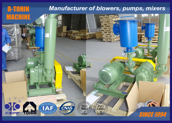 DN150 (6 ") 27.19m3 / นาที 45kw -70KPA Roots Blower Vacuum Pump