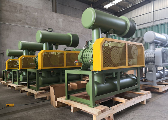 100 Kpa 20m3 / นาที 6 "55 Kw Cast Iron Mini Roots Blower Three Lobe