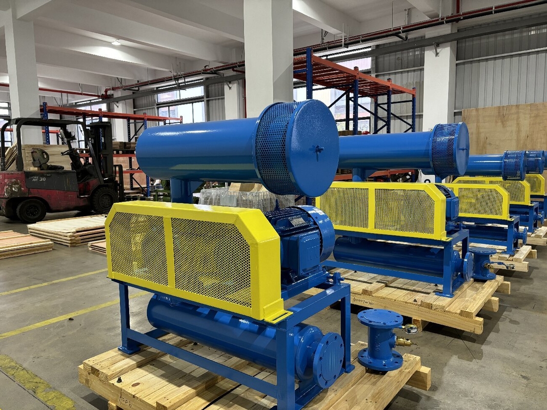 65 2.5 นิ้ว Port Dia High Pressure Roots Blower Tri Lobe เสียงรบกวนต่ำ