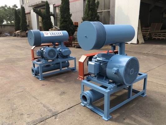 DN200 30-132KW 80KPA อากาศเย็น ส่งอาหารพิเศษ Rotary Roots Style Blower