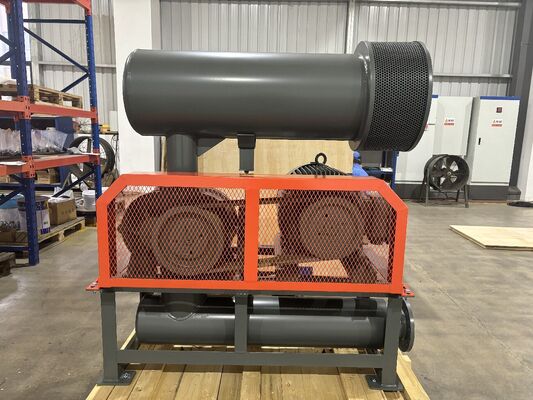 Roots Rotary Lobe Blower พร้อมการออกแบบ Tri Lobe และความเย็นด้วยน้ําเพื่อการเพิ่มผลงานในอุตสาหกรรม