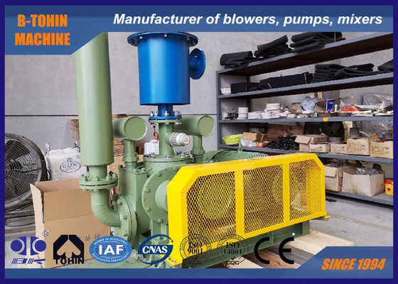 DN100 4” 8.7 ลบ.ม./นาที -60KPA 18.5KW ปั๊มโบลเวอร์รูทส์ระบายความร้อนด้วยอากาศแบบแรงดันลบ